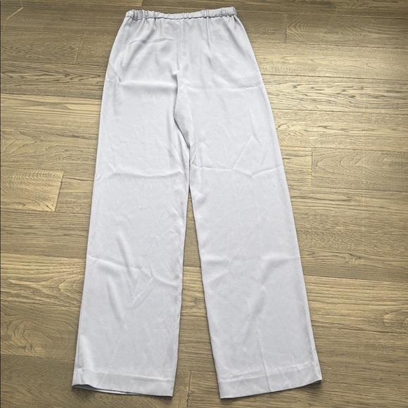 Babaton | Aritzia Serif Light Blue Elastic Waist Wide-Leg Pants Medium - Picture 12 of 13